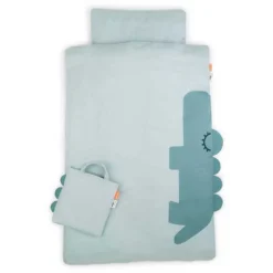 Done By Deer Baby Int/Dk Bed Sheets Sleepy Croco