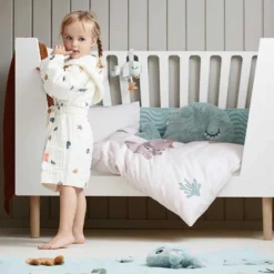 Done By Deer Quilted Bed Bumper W/Strings Waves -CYBEX || Joie || Done by Deer Sales Store done by deer quilted bed bumper w strings waves 2