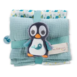 Nici Muslin Cloth Set Of 2 With Mini Grasping Toy