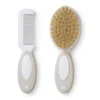 Brush And Comb Set With Natural Bristles