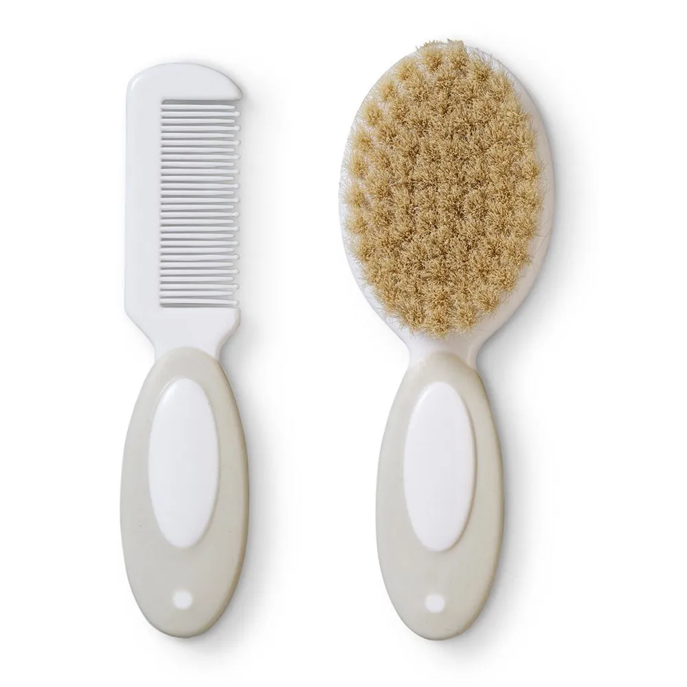 Brush And Comb Set With Natural Bristles 3 Brush And Comb Set With Natural Bristles